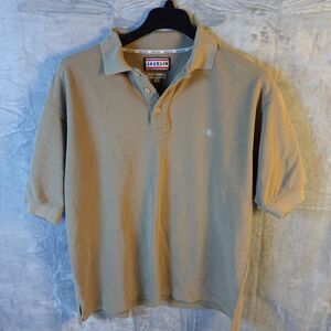 Javelin Polo Shirt Mens XL Beige Blended Cotton Short Sleeve Embroidered Italy